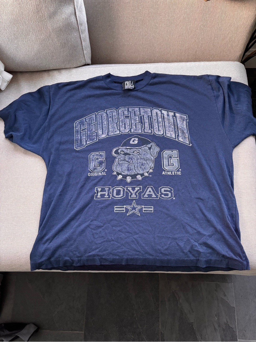 Vintage 90s Georgetown Hoyas T-Shirt Mens XL Pro-1 Sports Series Single Stitch